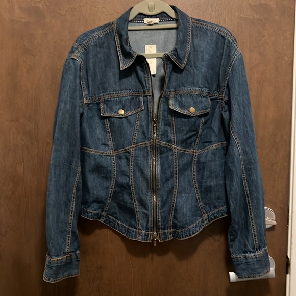 Anthropologie - Pilcro Corset Denim Dark Shirt - SZ 12 - BNWT - Picture 11 of 11